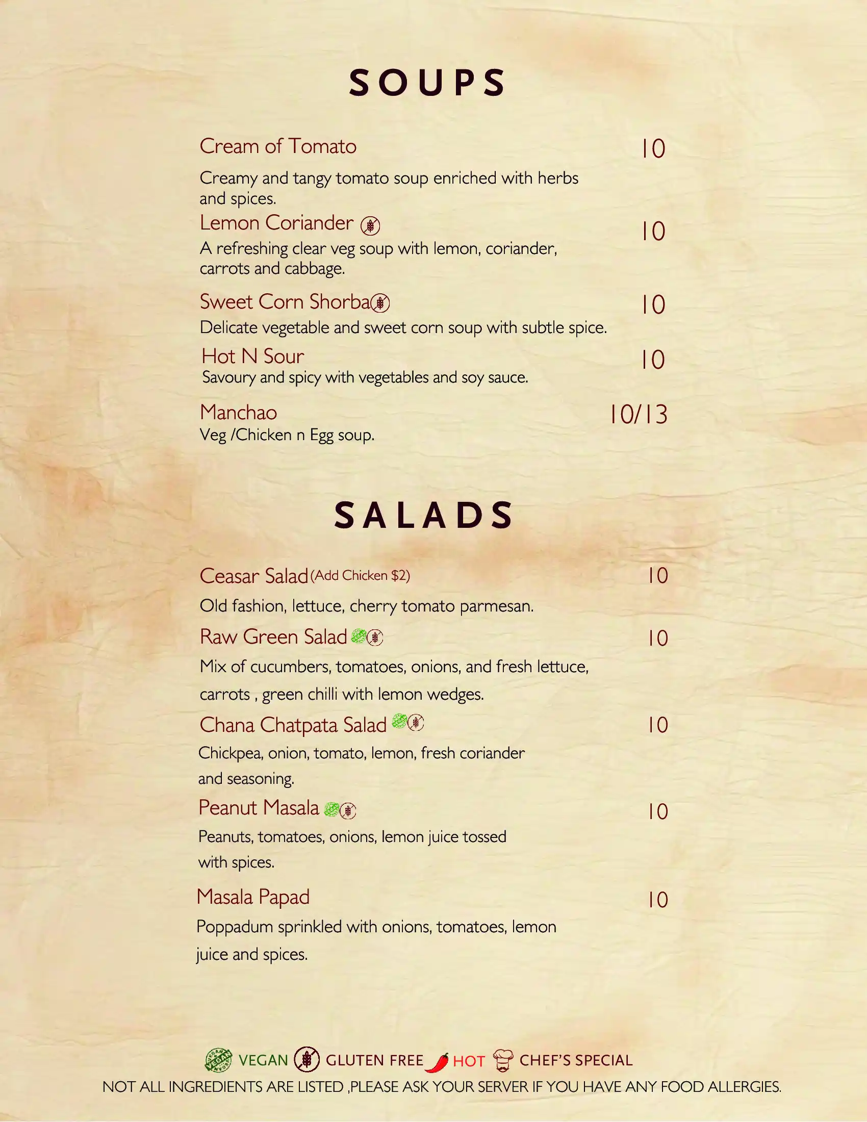 menu image